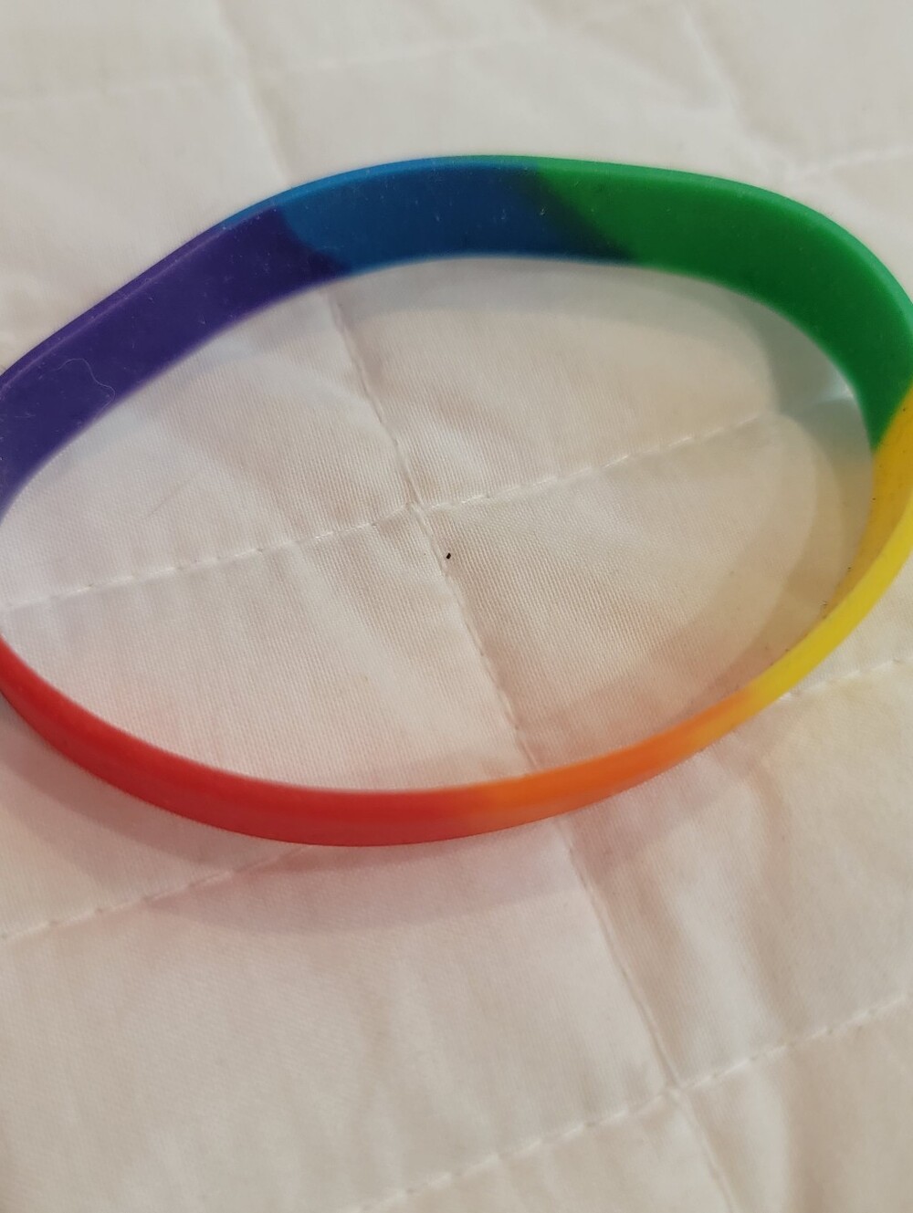 rainbow colored bracelet